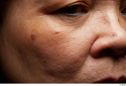 Eye Face Nose Cheek Skin Woman Asian Chubby Wrinkles Studio photo references